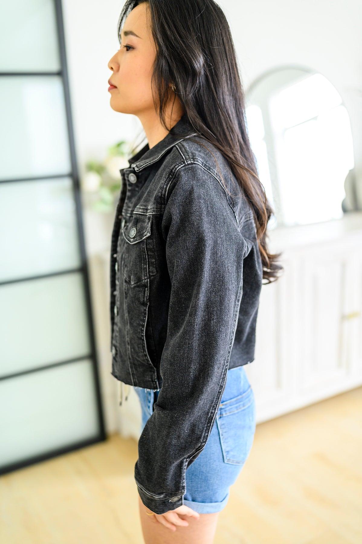 Charlie Cropped Denim Jacket - Waverly Paige Boutique