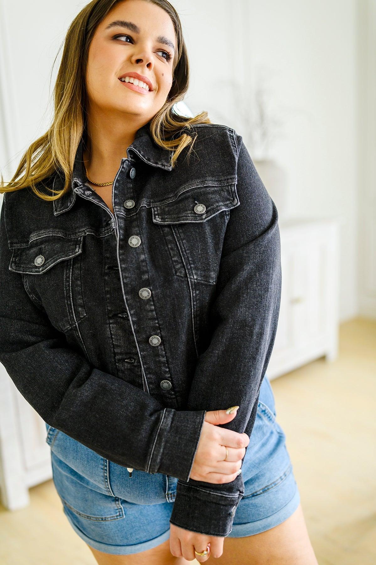Charlie Cropped Denim Jacket - Waverly Paige Boutique