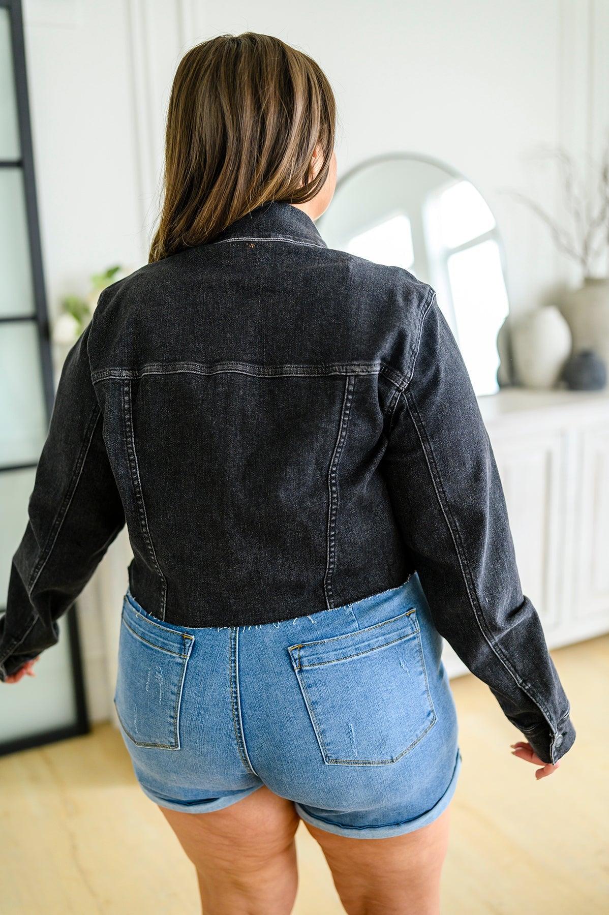 Charlie Cropped Denim Jacket - Waverly Paige Boutique