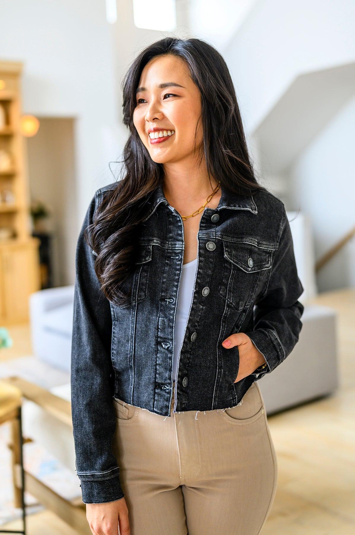 Charlie Cropped Denim Jacket - Waverly Paige Boutique