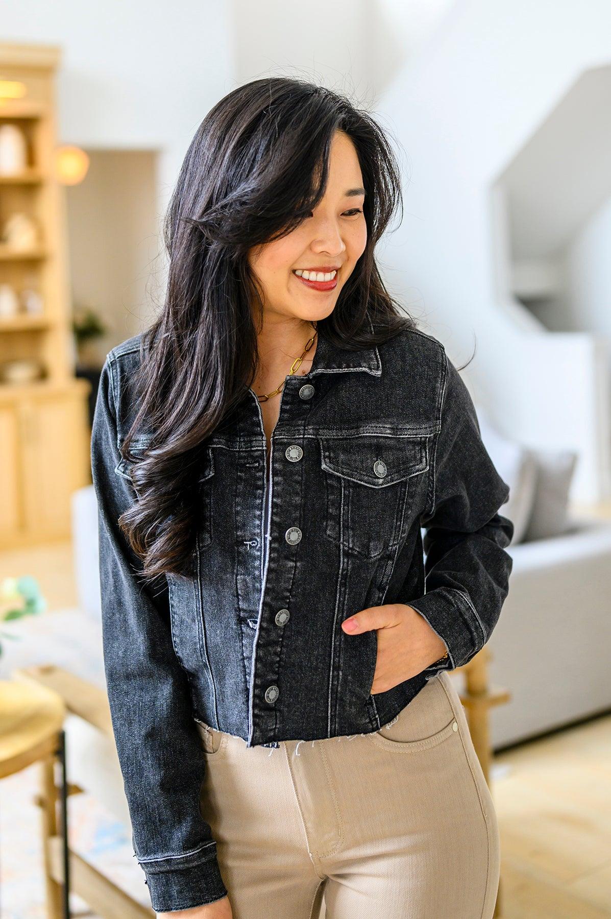 Charlie Cropped Denim Jacket - Waverly Paige Boutique