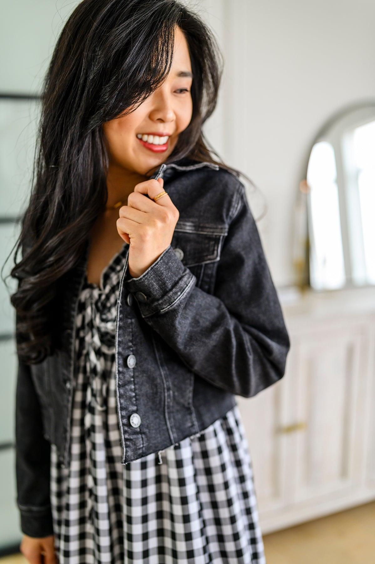 Charlie Cropped Denim Jacket - Waverly Paige Boutique