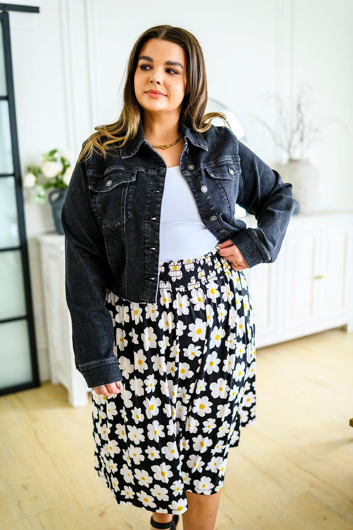Charlie Cropped Denim Jacket - Waverly Paige Boutique