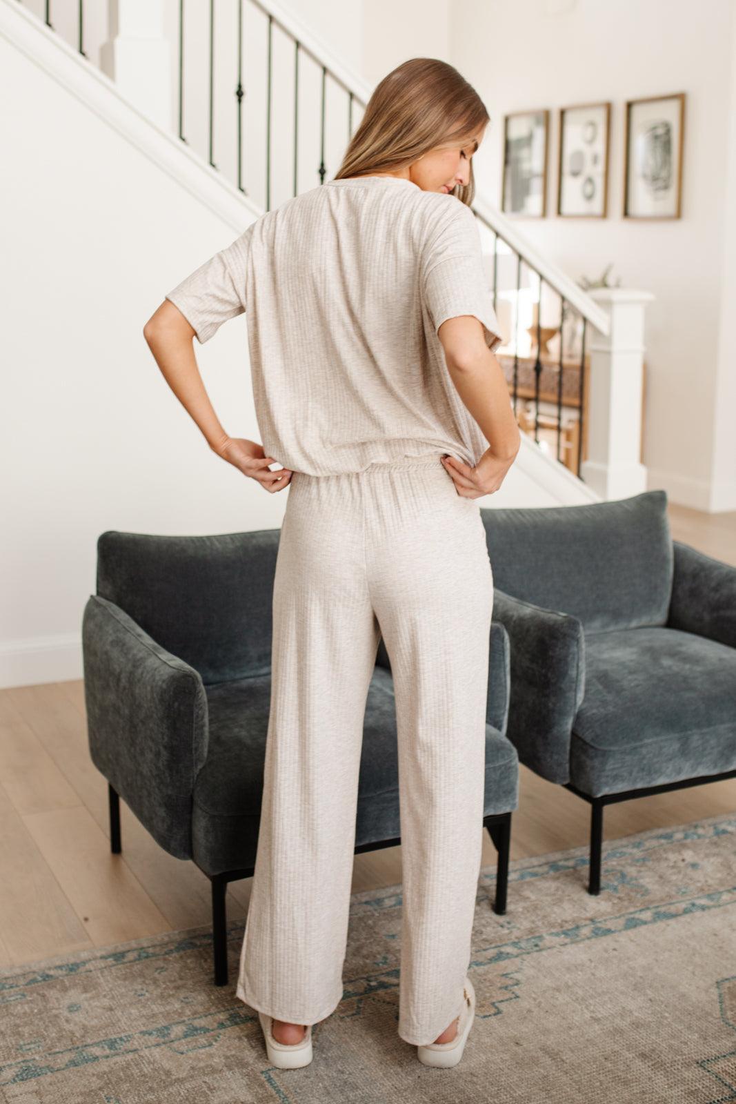 Deja Vu Bottoms in Oatmeal - Waverly Paige Boutique