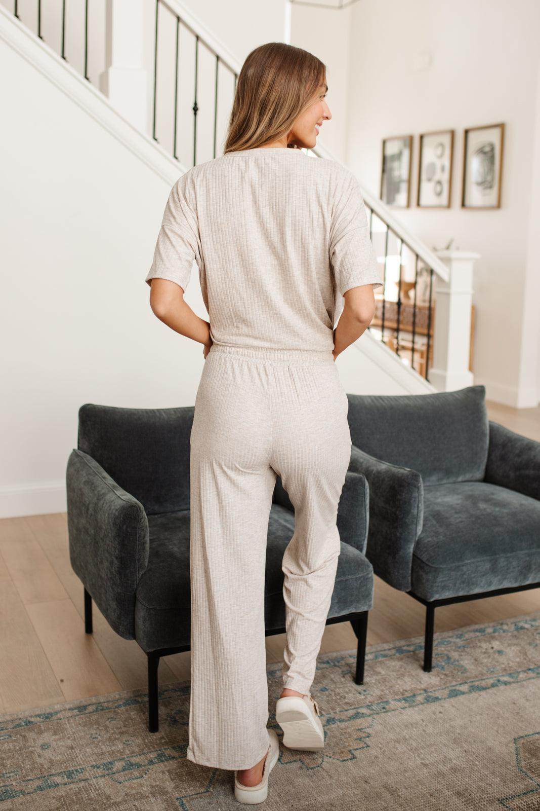 Deja Vu Bottoms in Oatmeal - Waverly Paige Boutique