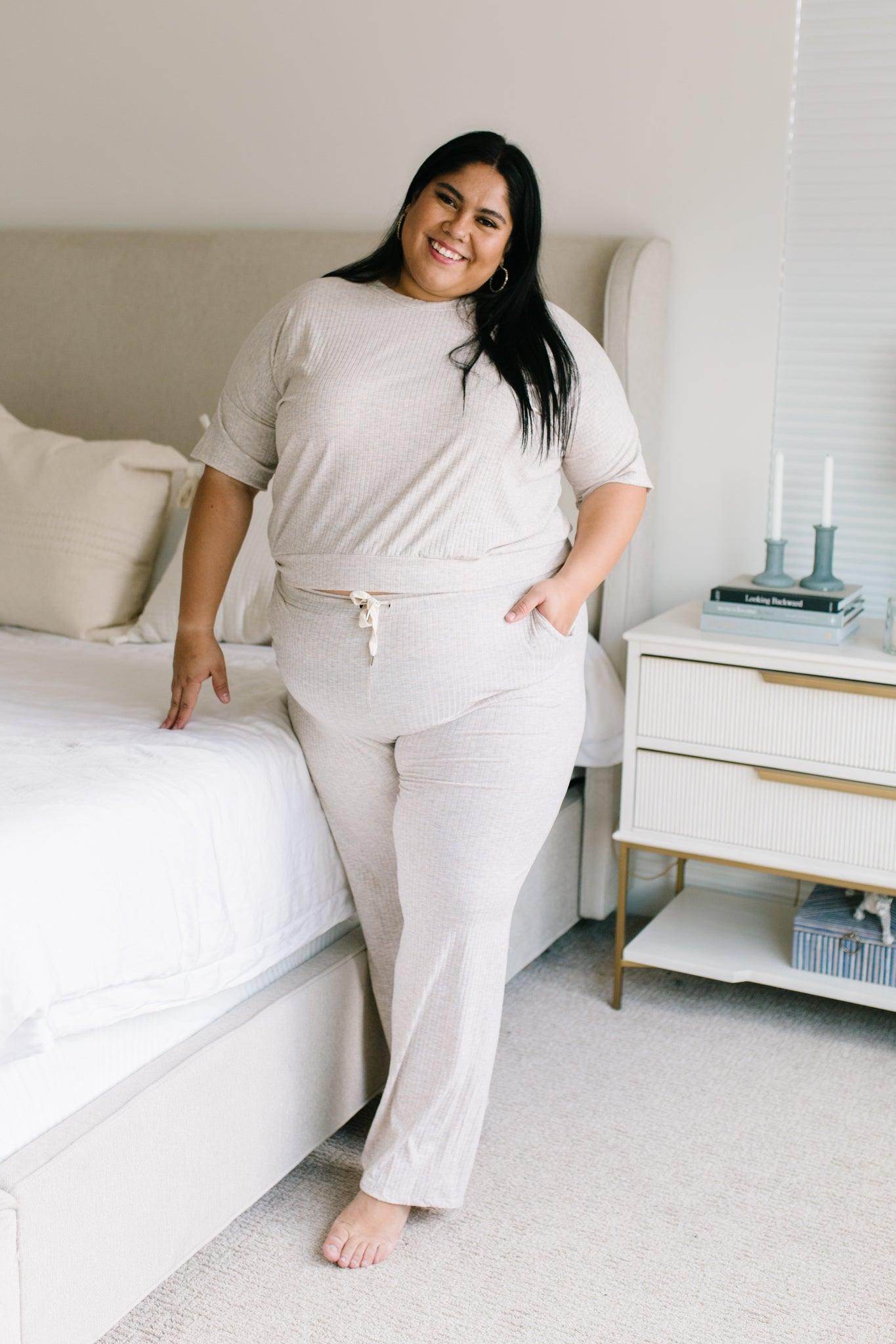 Deja Vu Bottoms in Oatmeal - Waverly Paige Boutique