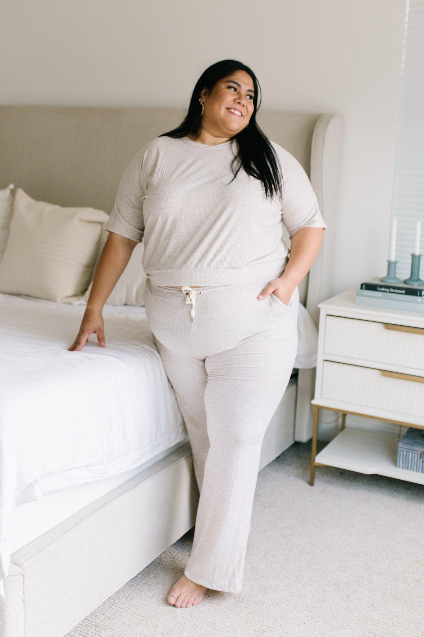 Deja Vu Bottoms in Oatmeal - Waverly Paige Boutique