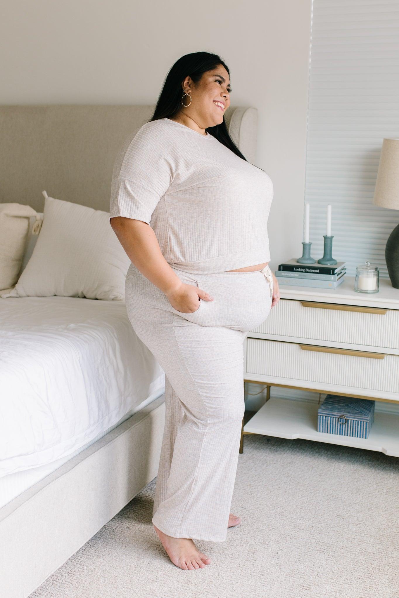 Deja Vu Bottoms in Oatmeal - Waverly Paige Boutique