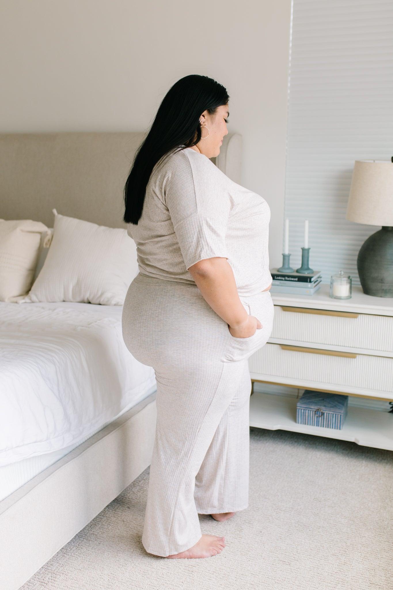 Deja Vu Bottoms in Oatmeal - Waverly Paige Boutique