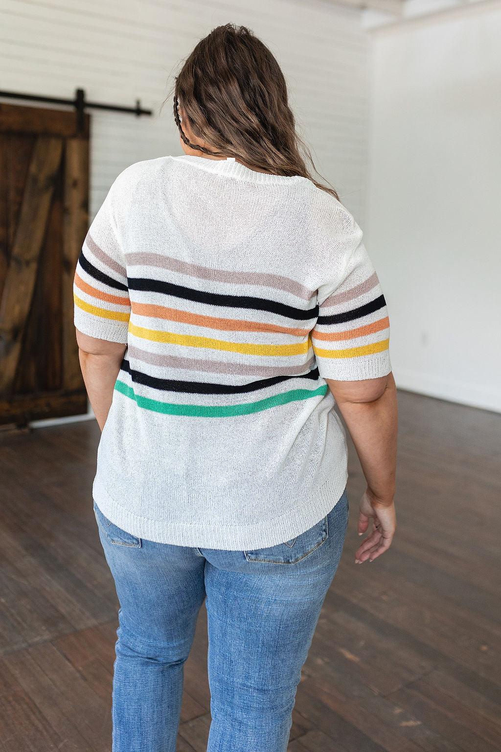 Derby Nights Retro Striped Top - Waverly Paige Boutique