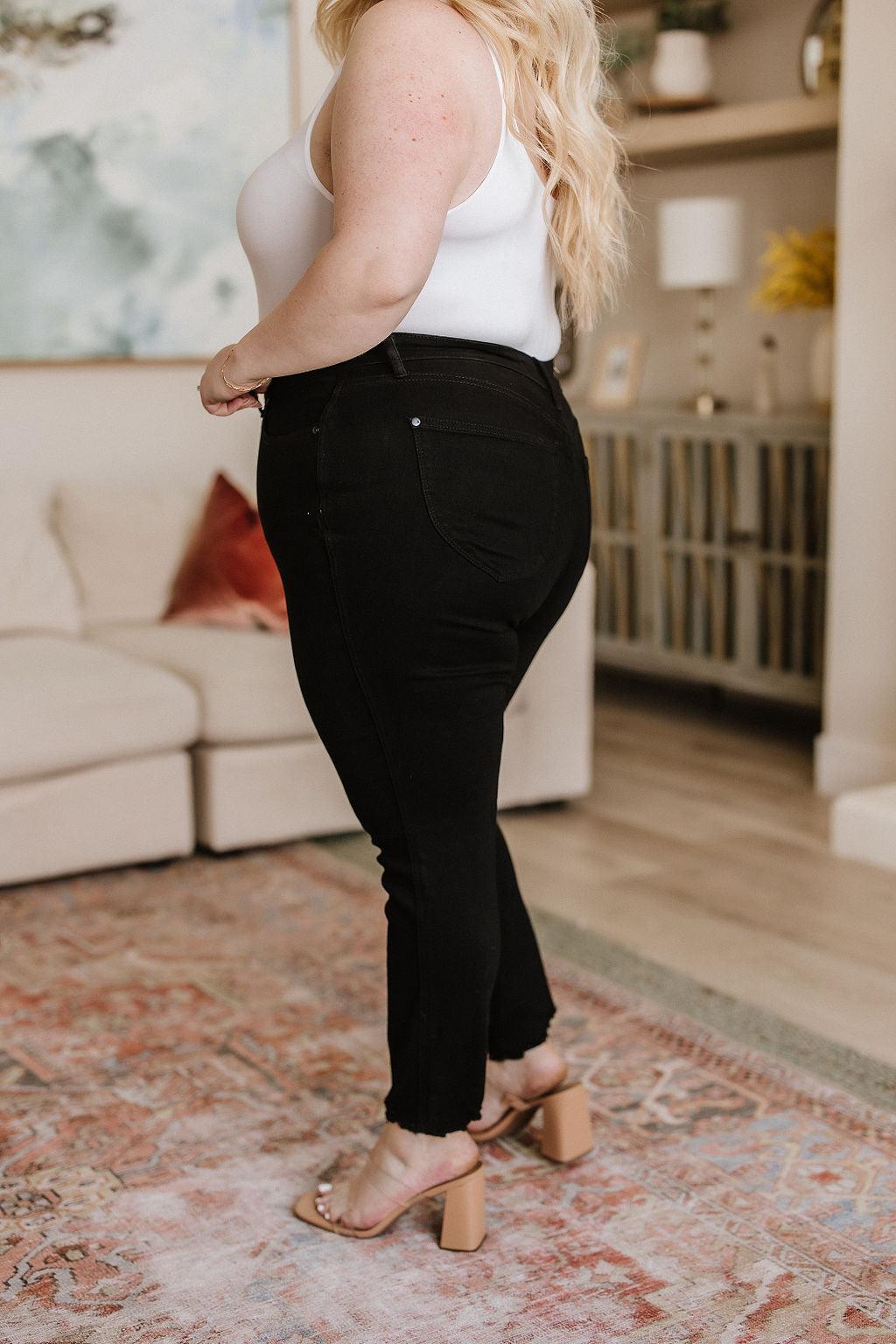Ebony High Rise Tummy Control Skinny Jeans - Waverly Paige Boutique