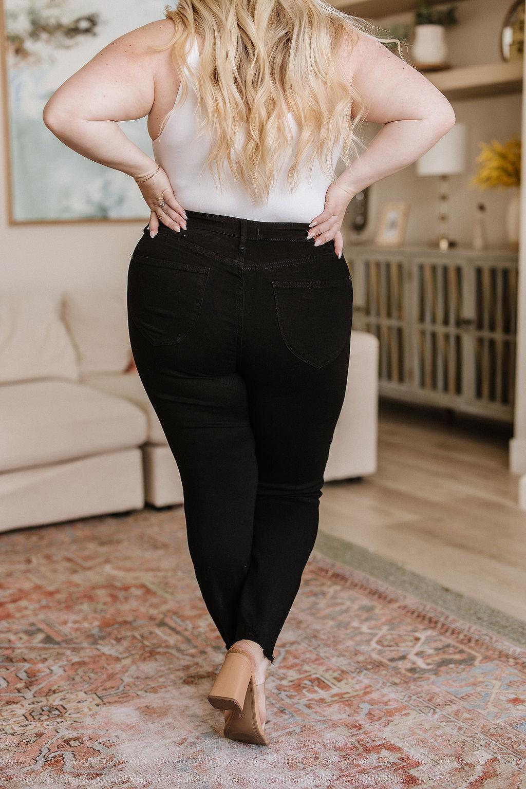 Ebony High Rise Tummy Control Skinny Jeans - Waverly Paige Boutique