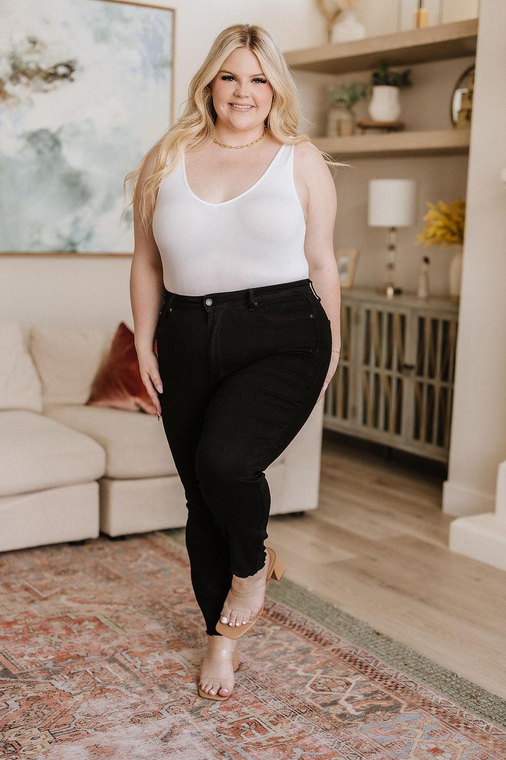 Ebony High Rise Tummy Control Skinny Jeans - Waverly Paige Boutique