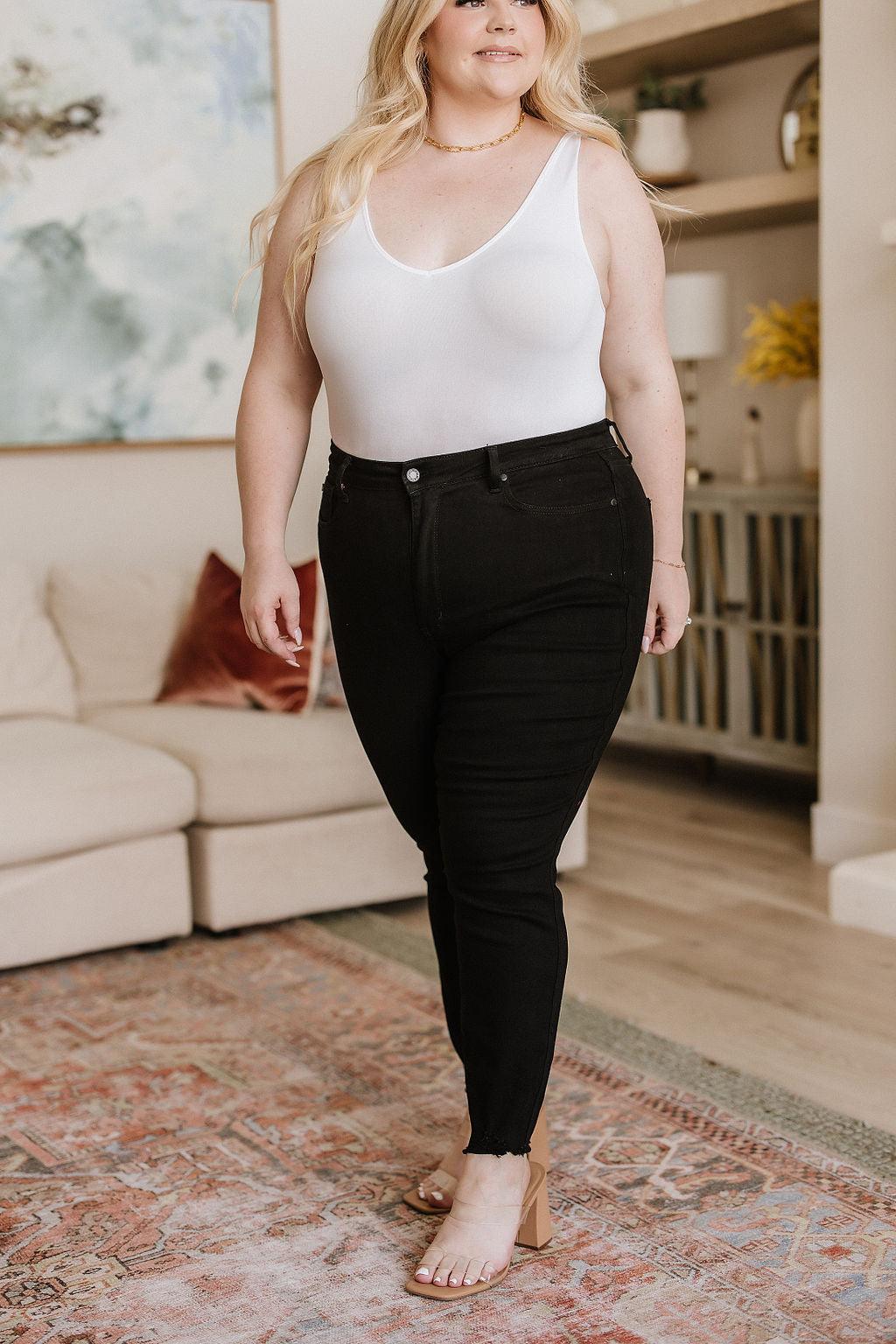 Ebony High Rise Tummy Control Skinny Jeans - Waverly Paige Boutique