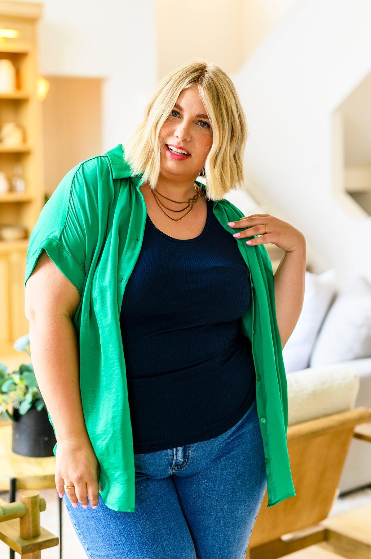 Working On Me Top in Kelly Green - Waverly Paige Boutique