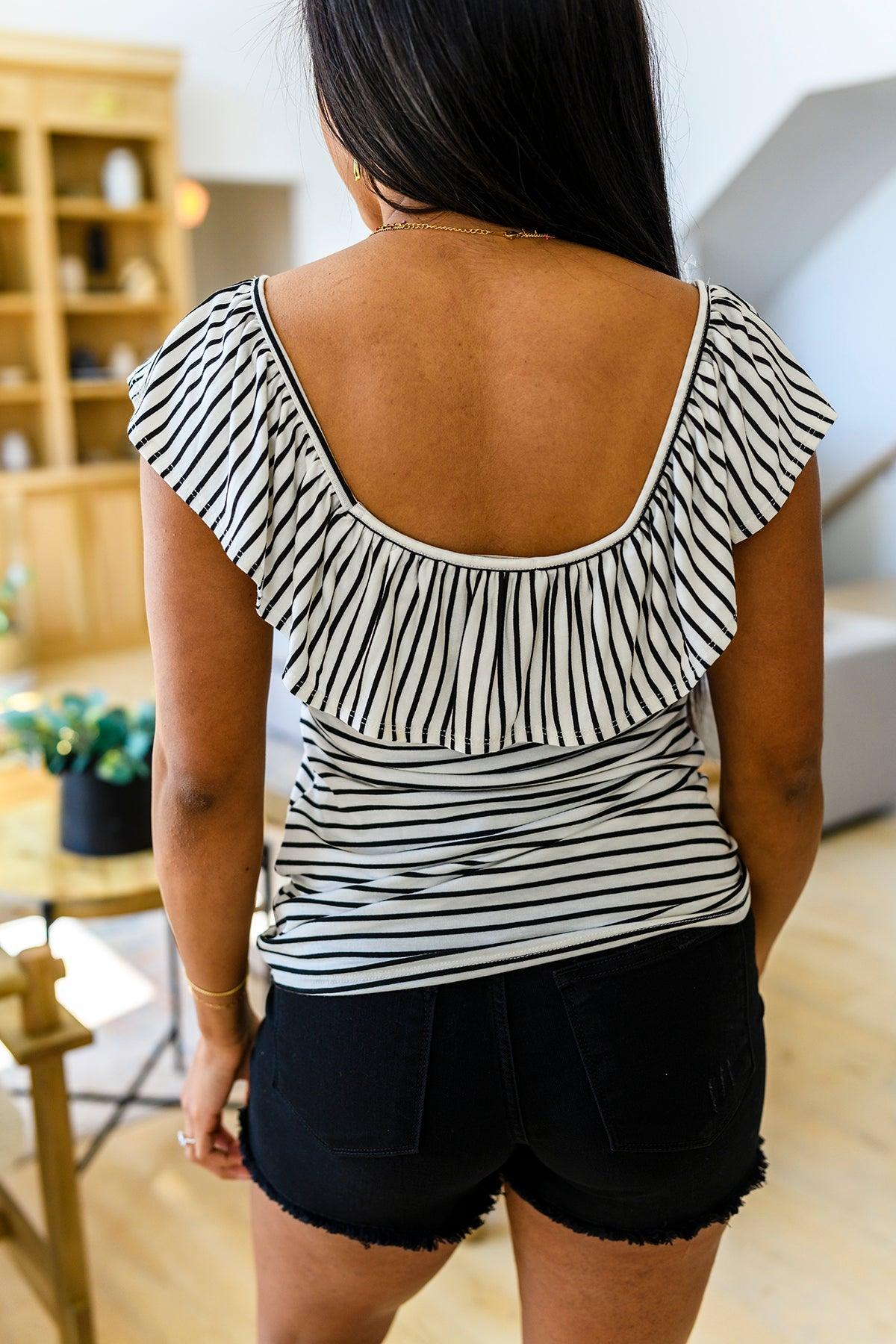 Extra Time Striped Top - Waverly Paige Boutique