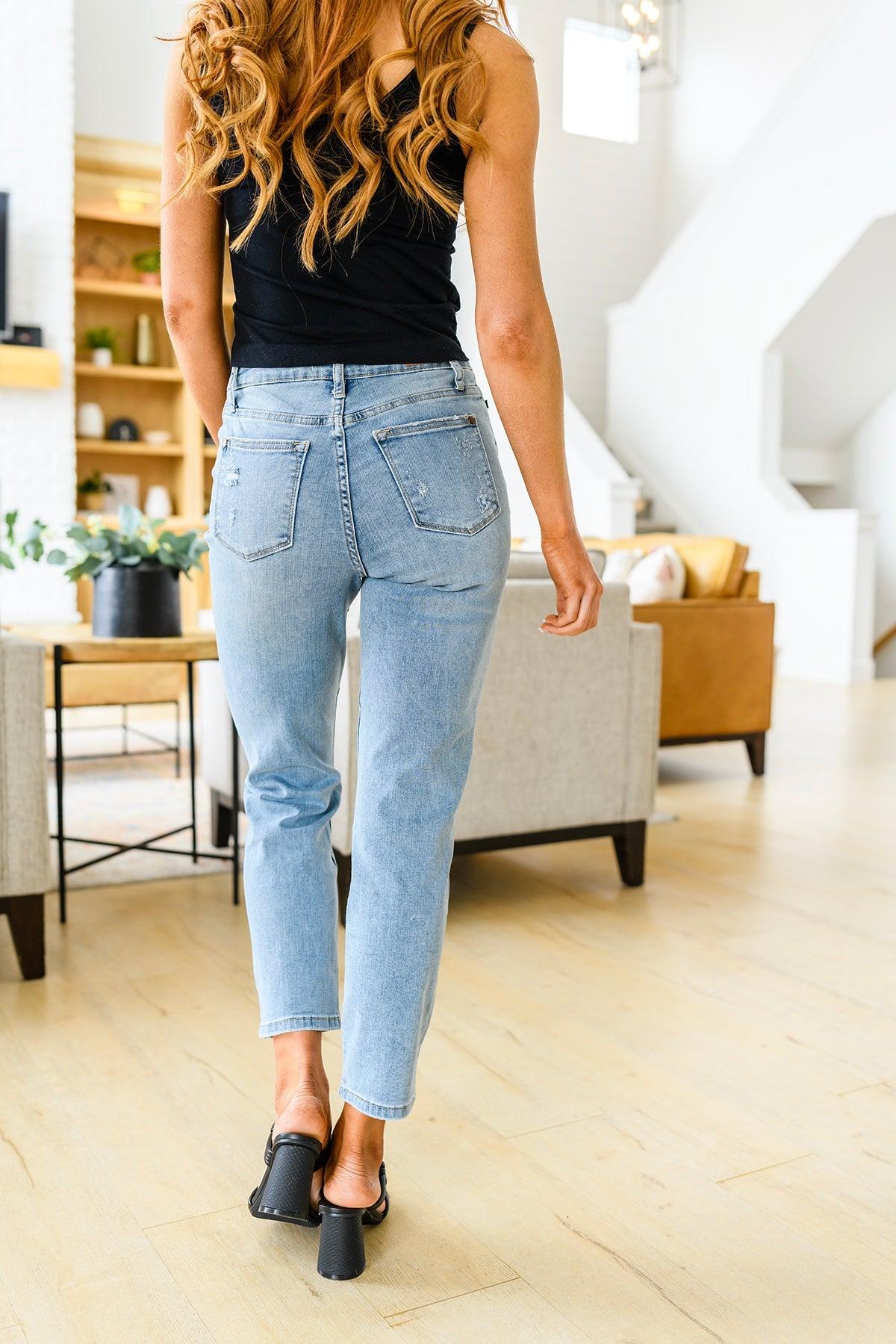 Florence High Waist Destroyed Boyfriend Jeans - Waverly Paige Boutique