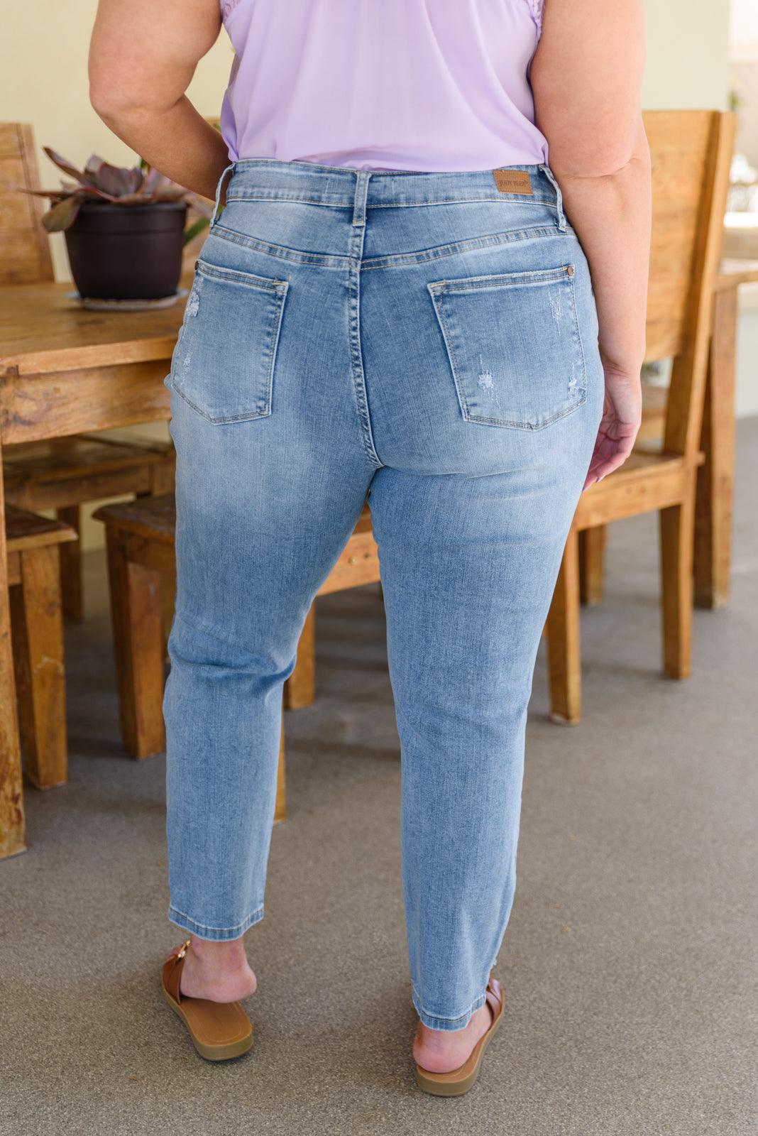 Florence High Waist Destroyed Boyfriend Jeans - Waverly Paige Boutique