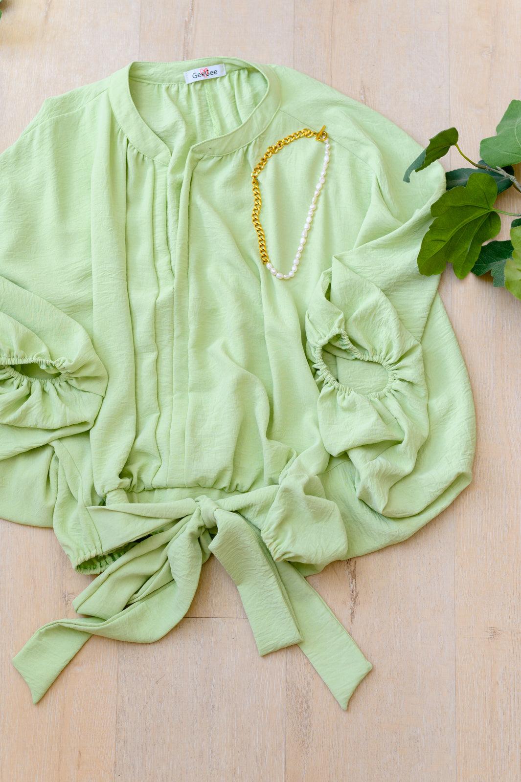 Hit Me Up Tie Detail Top - Waverly Paige Boutique