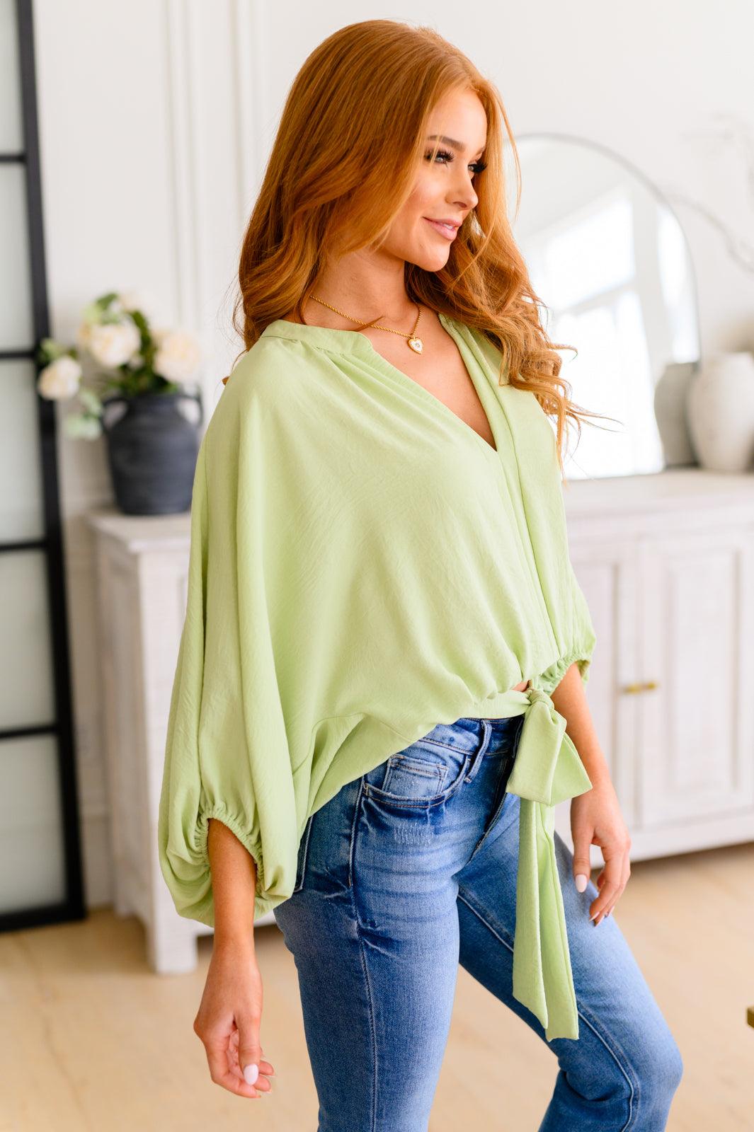 Hit Me Up Tie Detail Top - Waverly Paige Boutique