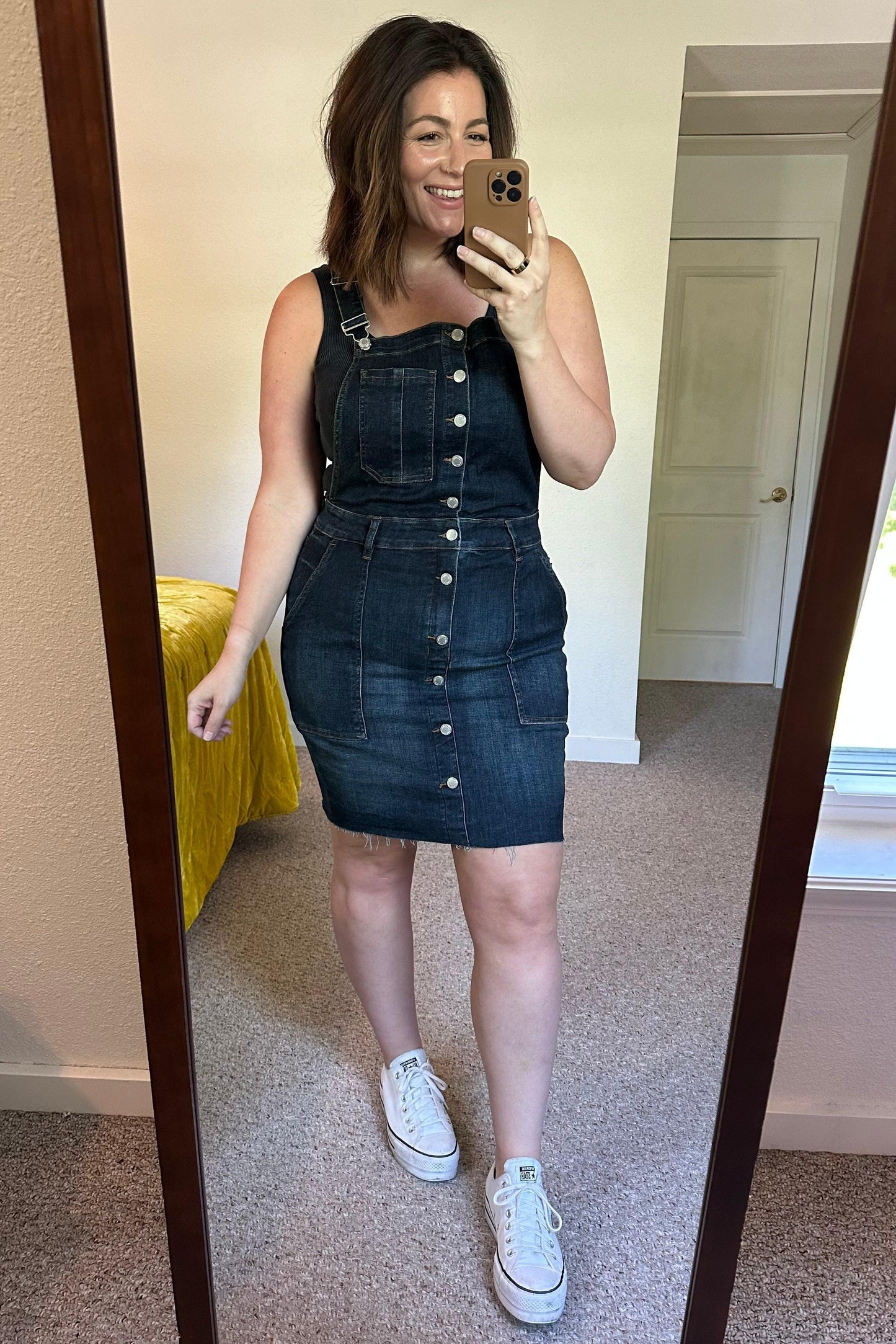 Agnes Denim Overall Dress - Waverly Paige Boutique