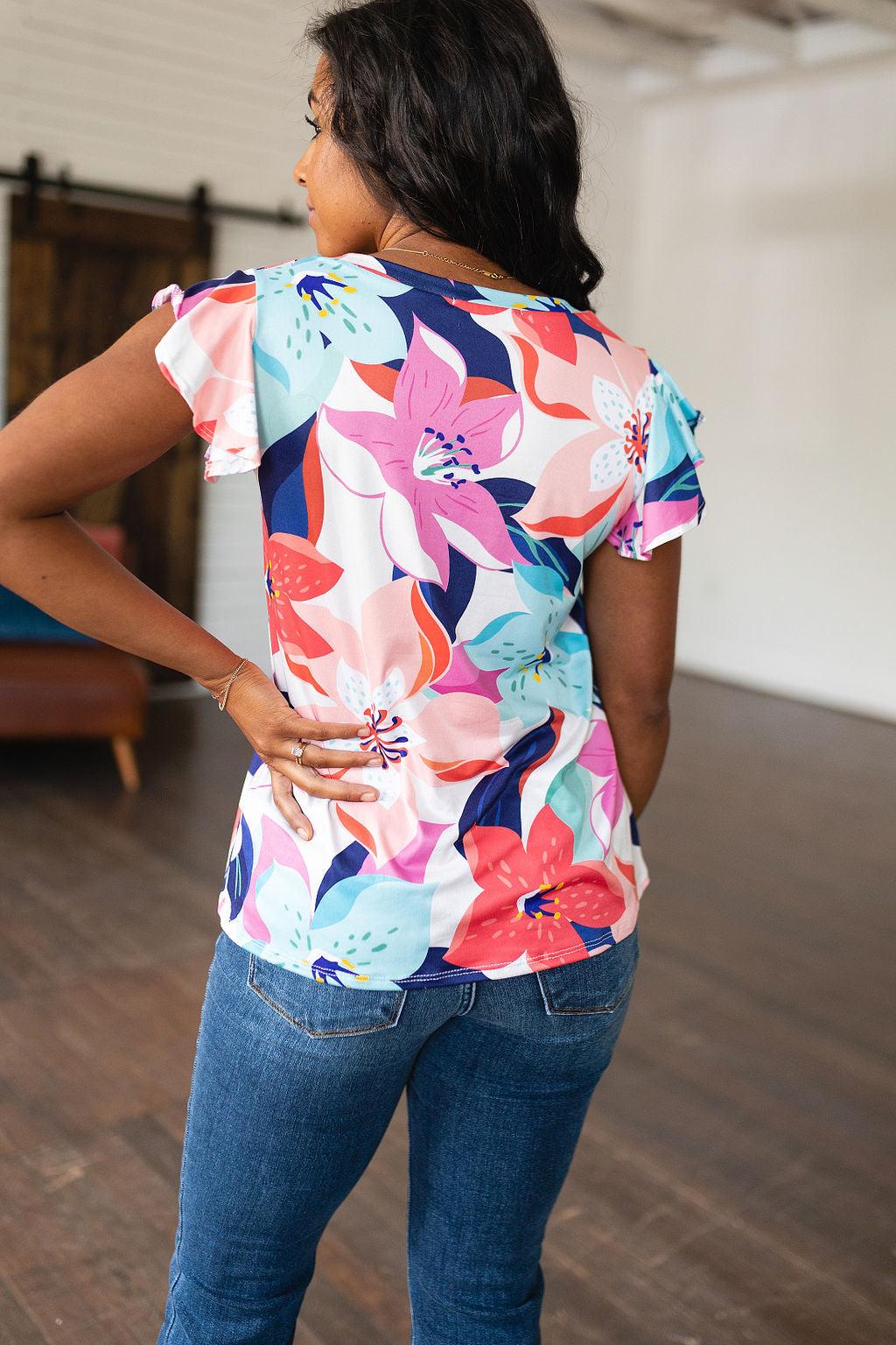 Impossible to Ignore Floral Blouse - Waverly Paige Boutique