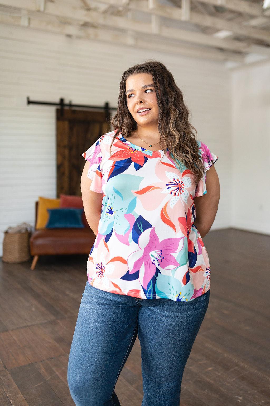 Impossible to Ignore Floral Blouse - Waverly Paige Boutique