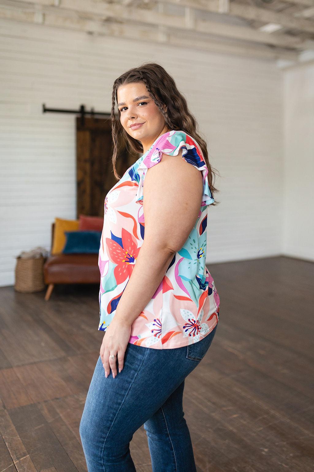 Impossible to Ignore Floral Blouse - Waverly Paige Boutique