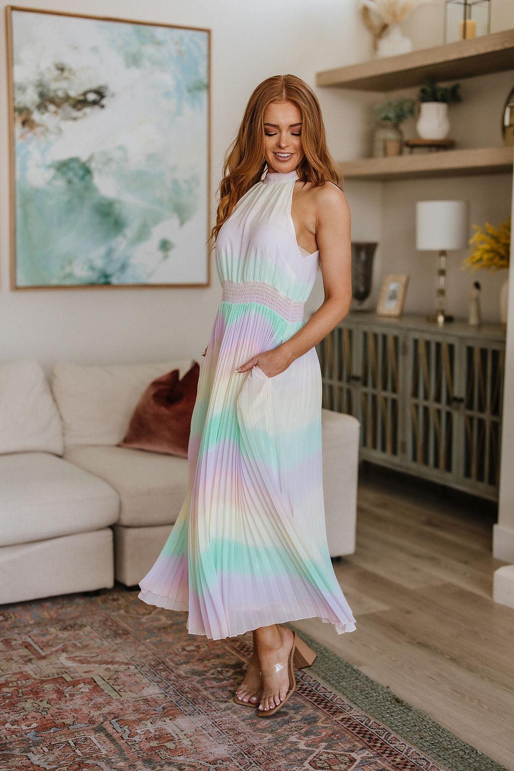Irresistibly Iridescent Maxi Dress - Waverly Paige Boutique