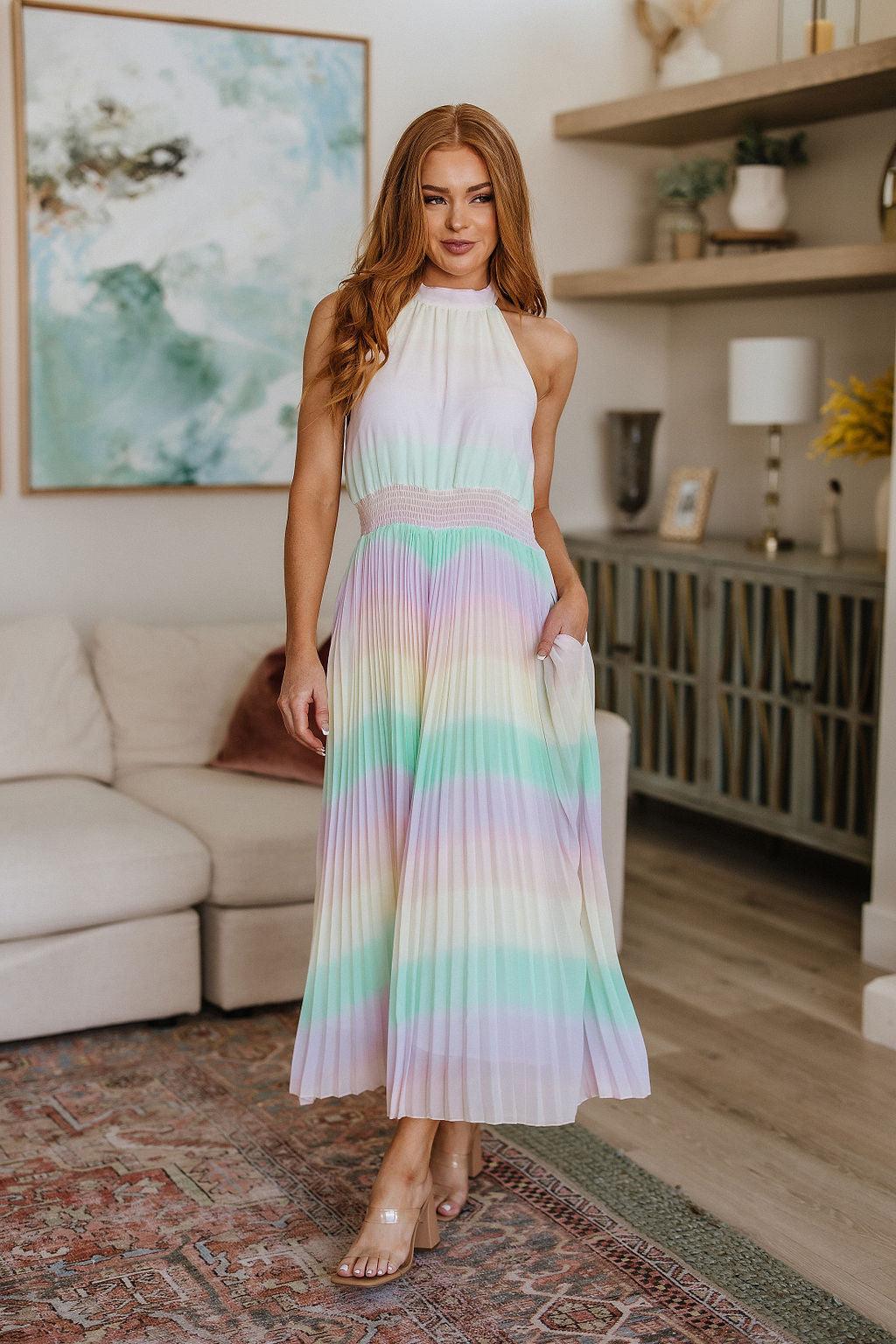 Irresistibly Iridescent Maxi Dress - Waverly Paige Boutique