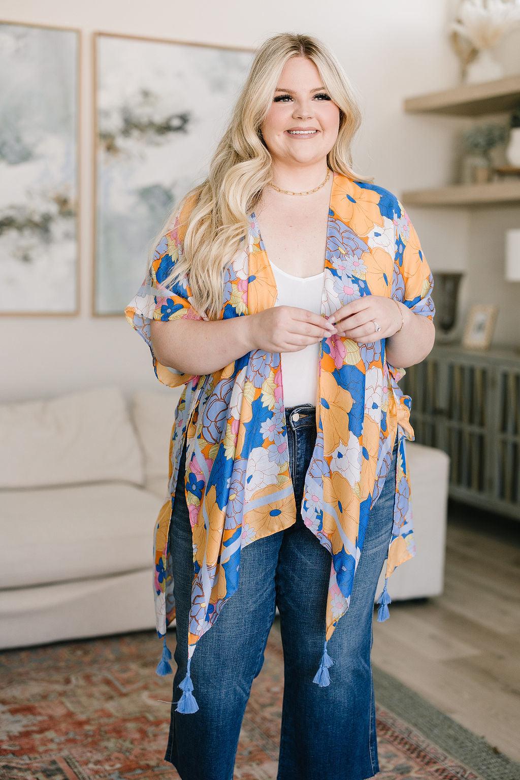 Island Living Floral Kimono - Waverly Paige Boutique