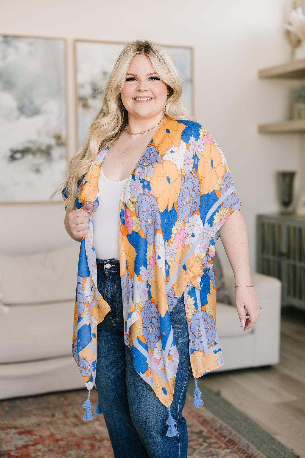 Island Living Floral Kimono - Waverly Paige Boutique