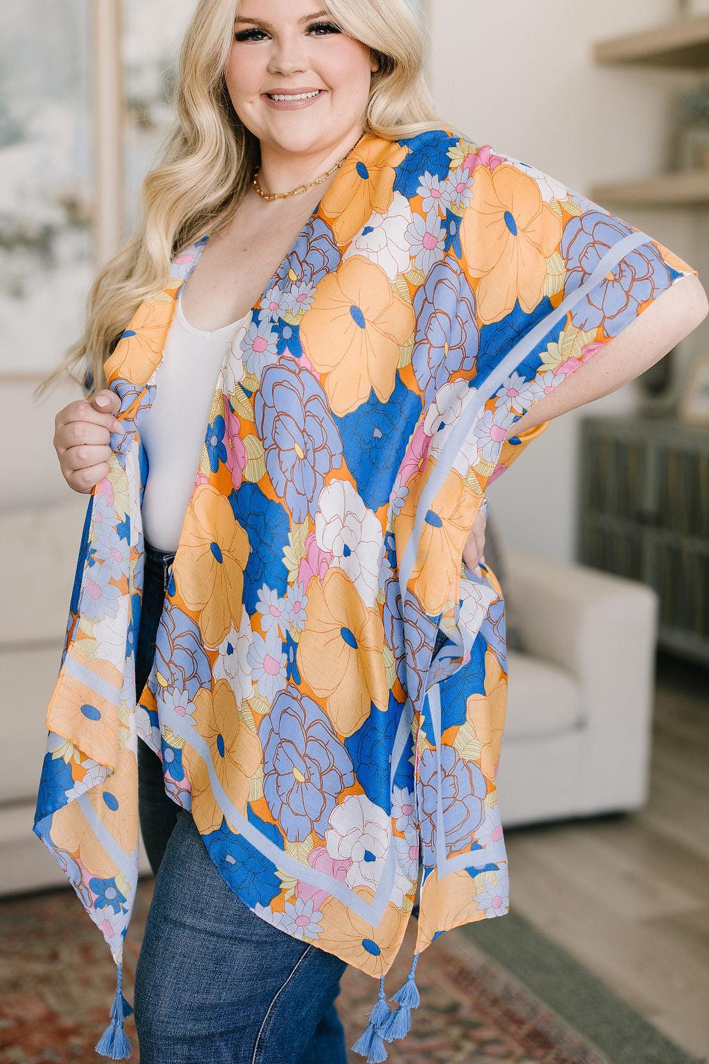 Island Living Floral Kimono - Waverly Paige Boutique