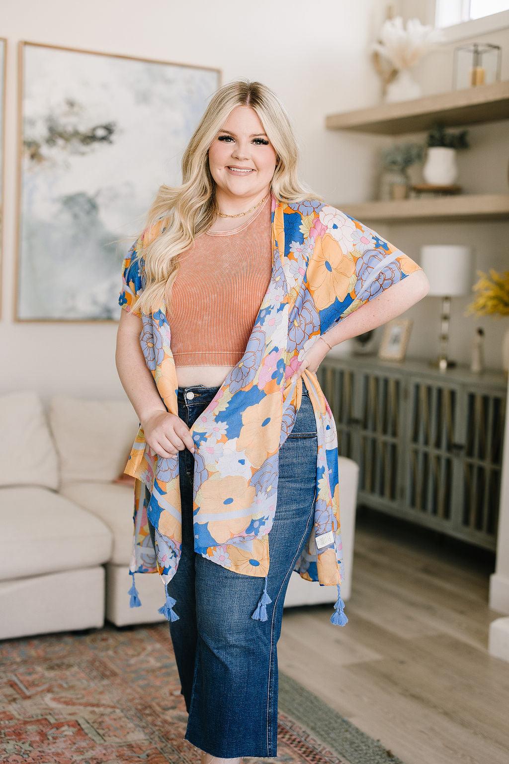 Island Living Floral Kimono - Waverly Paige Boutique