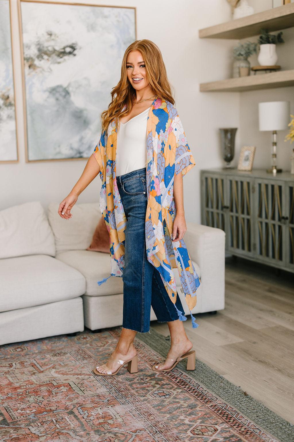 Island Living Floral Kimono - Waverly Paige Boutique