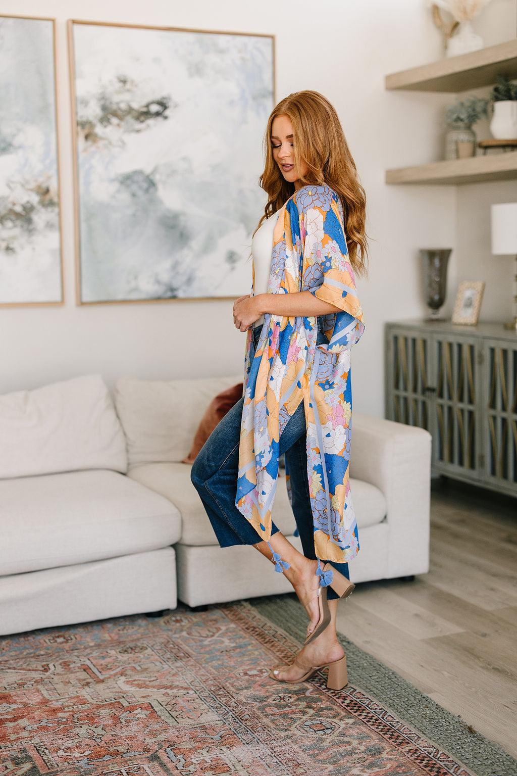Island Living Floral Kimono - Waverly Paige Boutique