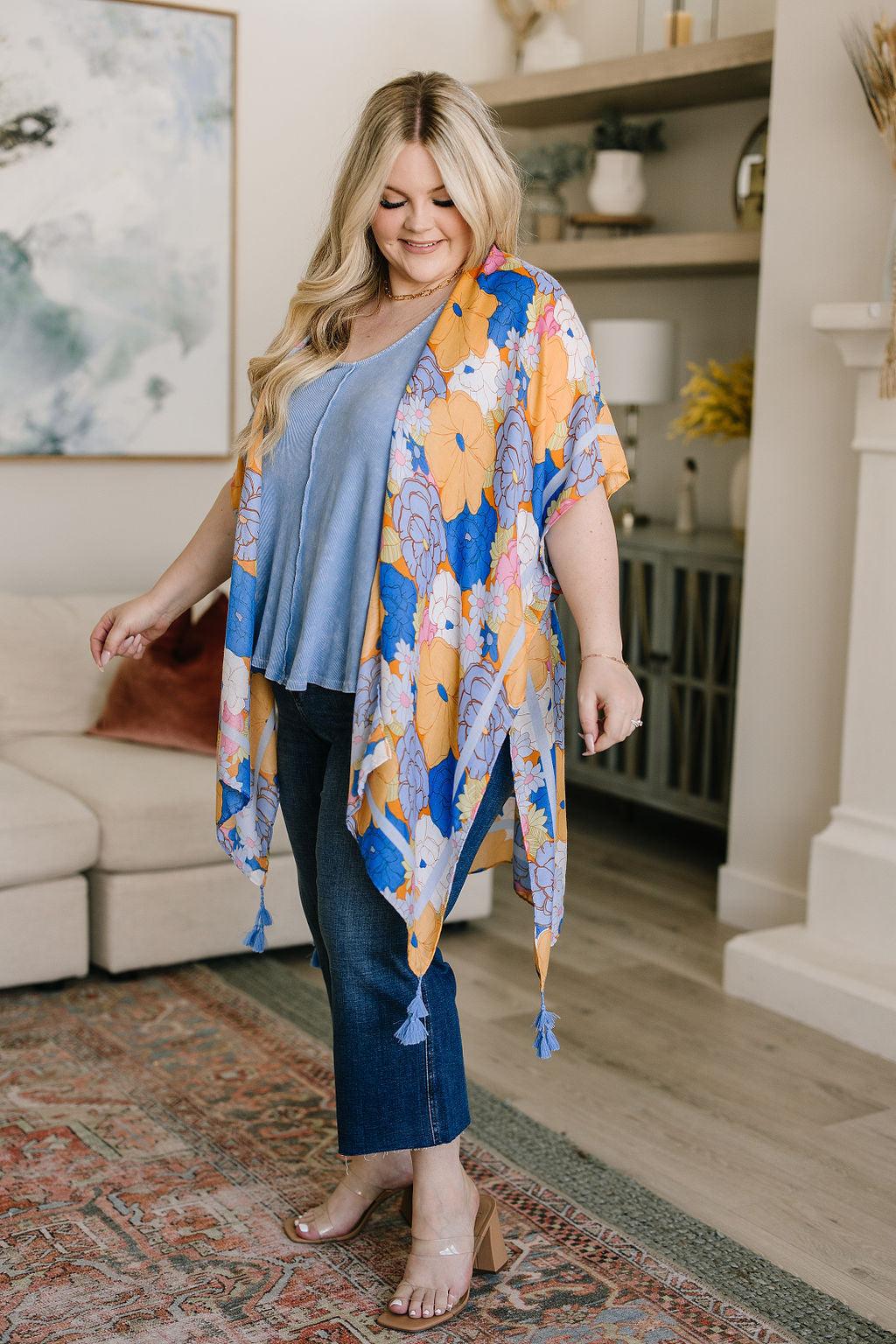 Island Living Floral Kimono - Waverly Paige Boutique