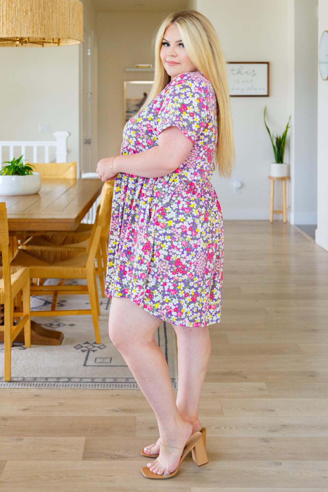 Lavender Fields Forever Floral Dress - Waverly Paige Boutique