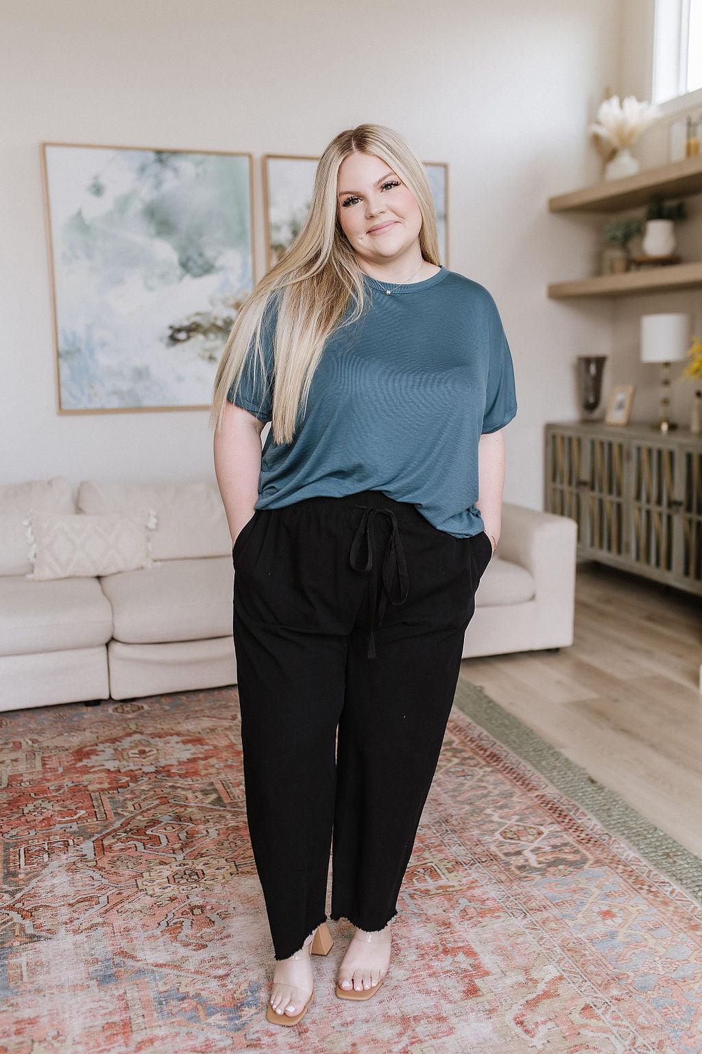 So Good Relaxed Fit Top in Dark Teal - Waverly Paige Boutique