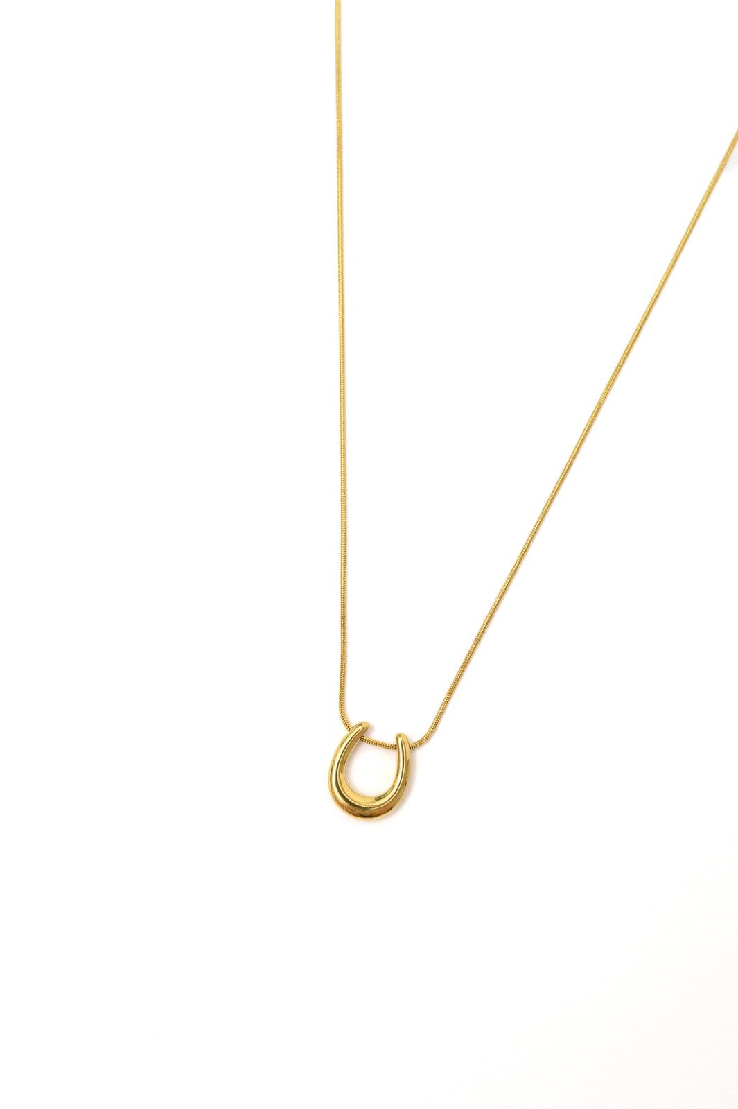 Lucky Horseshoe Pendant Necklace - Waverly Paige Boutique