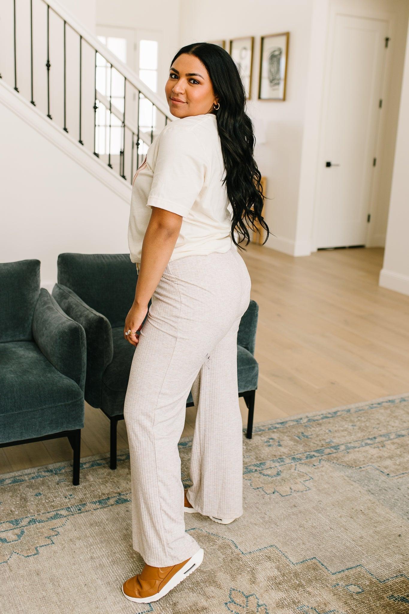 Deja Vu Bottoms in Oatmeal - Waverly Paige Boutique