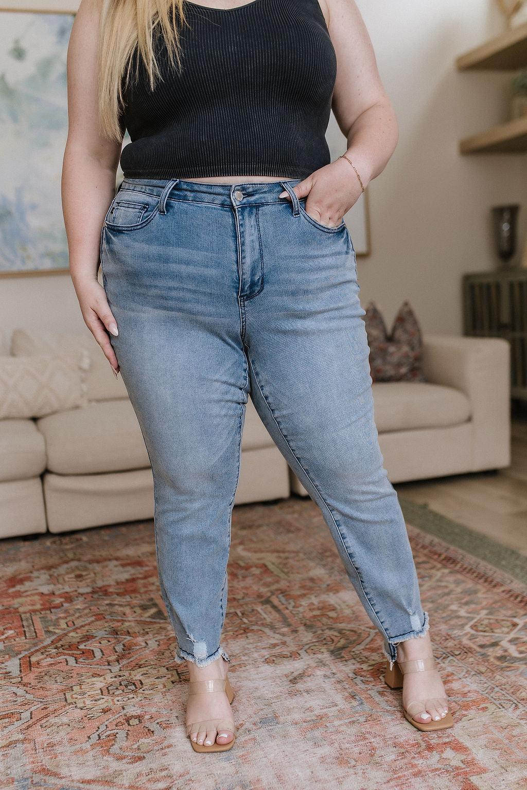 Mariah Mid Rise Cool Relaxed Jeans - Waverly Paige Boutique