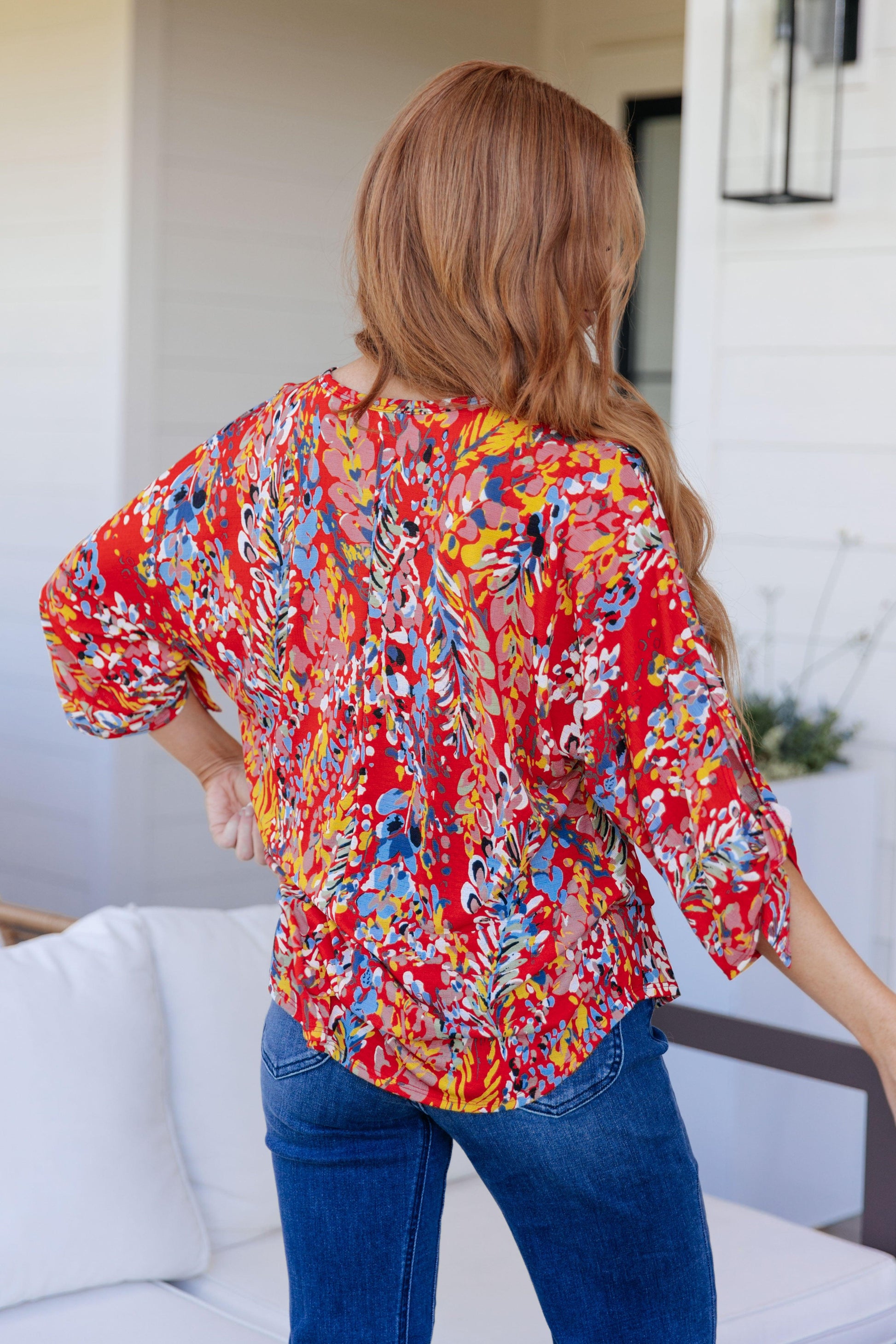 Not So Silly Keyhole Neckline Blouse - Waverly Paige Boutique