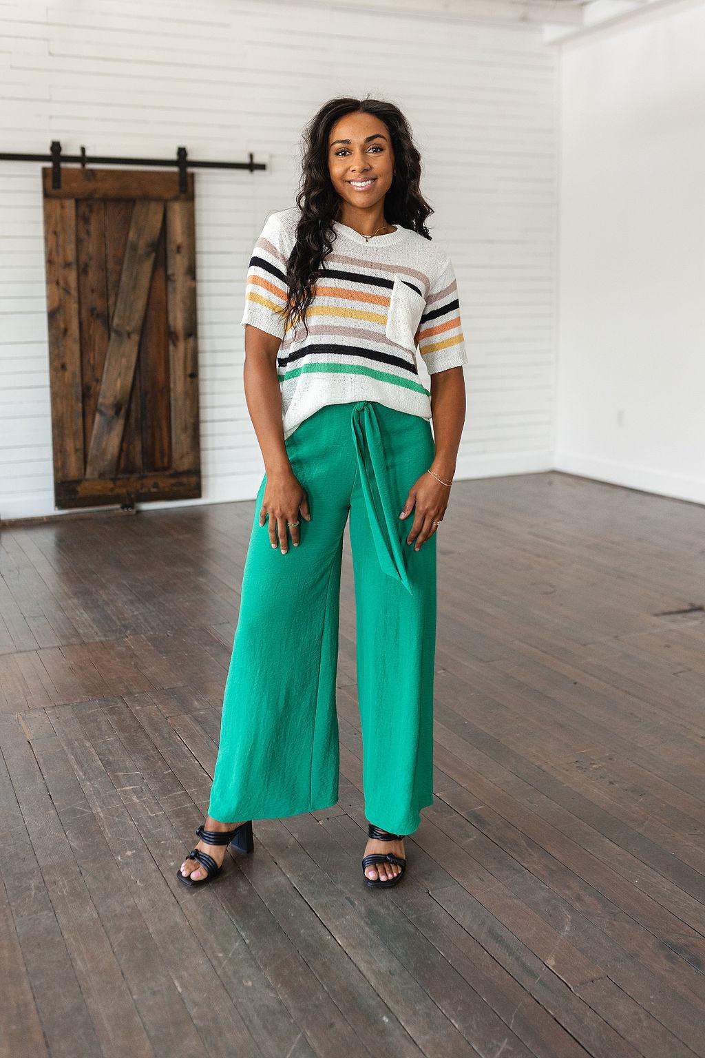 Derby Nights Retro Striped Top - Waverly Paige Boutique