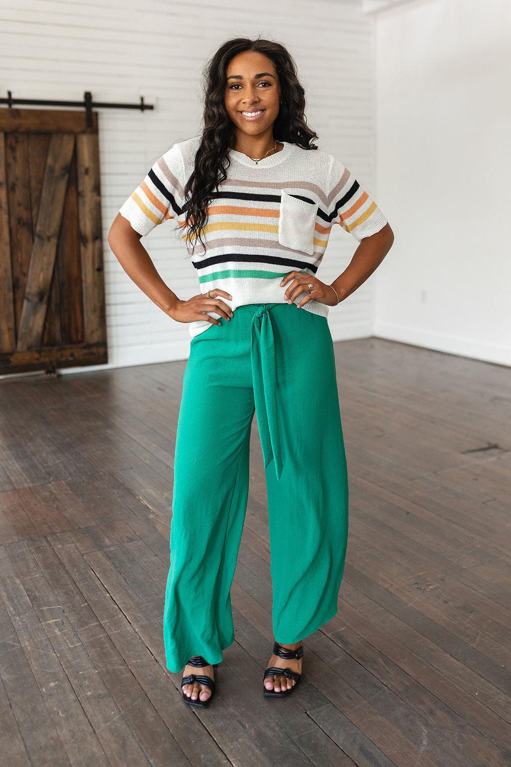 Derby Nights Retro Striped Top - Waverly Paige Boutique