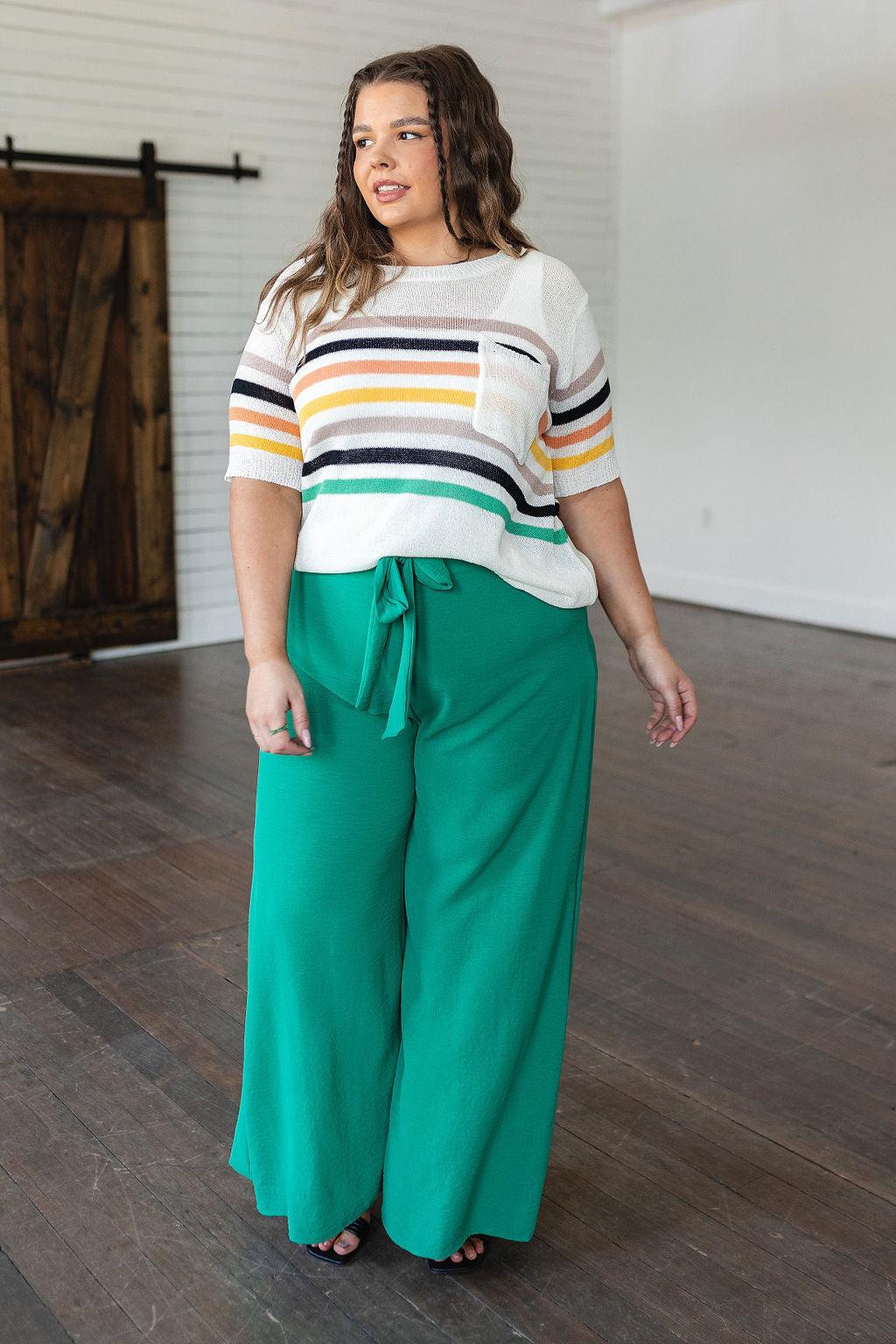 Derby Nights Retro Striped Top - Waverly Paige Boutique