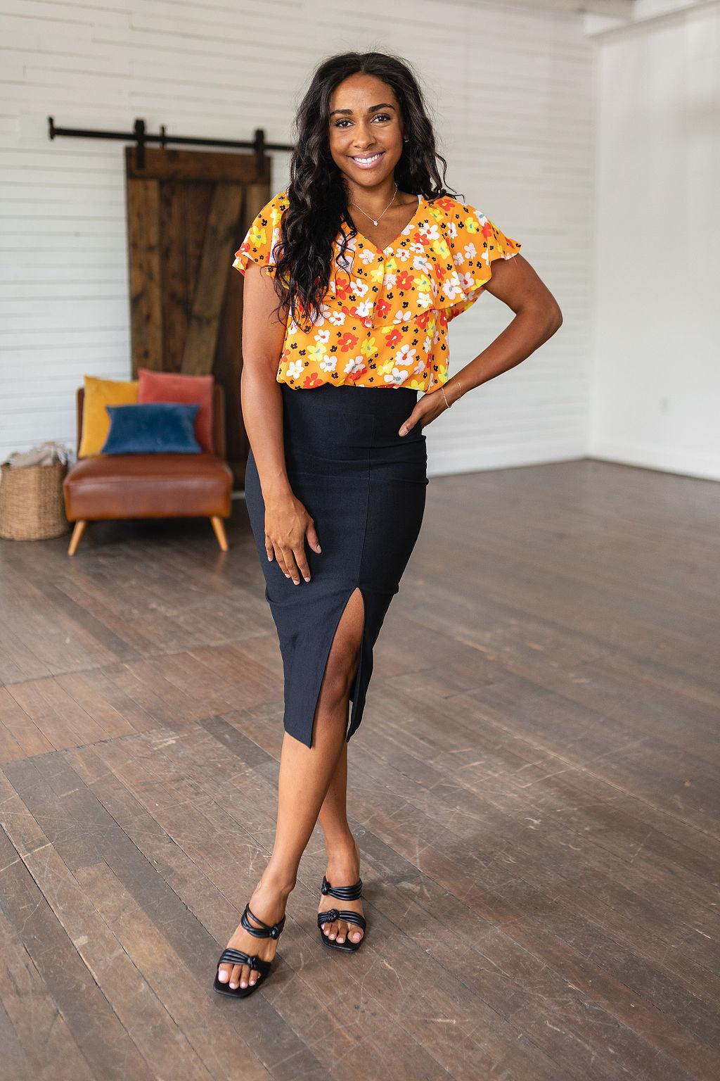 Pencil Me In Pencil Skirt in Black - Waverly Paige Boutique