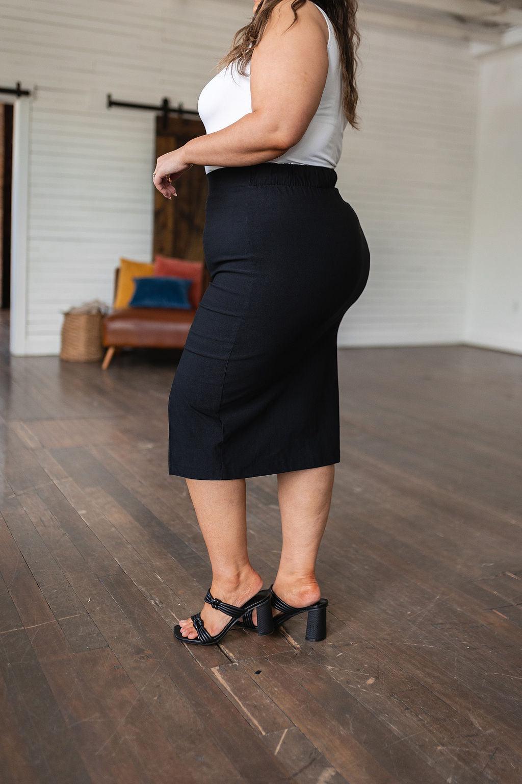 Pencil Me In Pencil Skirt in Black - Waverly Paige Boutique