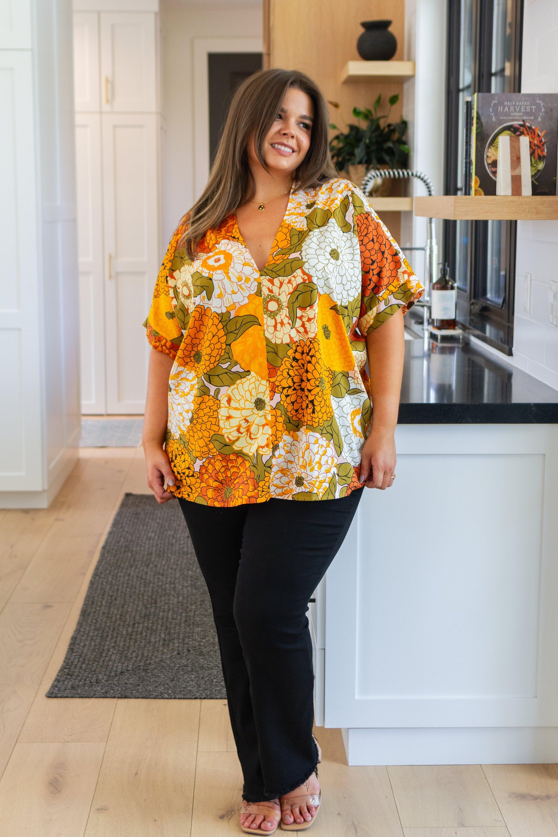 Picking Blooms Blouse in Amber Mix - Waverly Paige Boutique