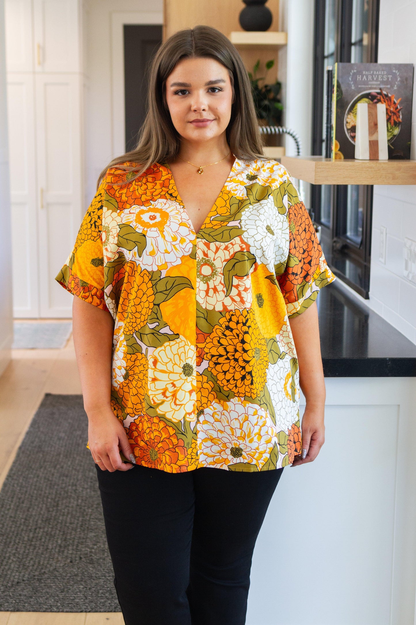 Picking Blooms Blouse in Amber Mix - Waverly Paige Boutique